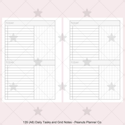 135: Daily Tasks & Grid Notes 2Do1P
