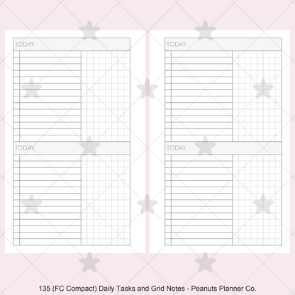 135: Daily Tasks & Grid Notes 2Do1P