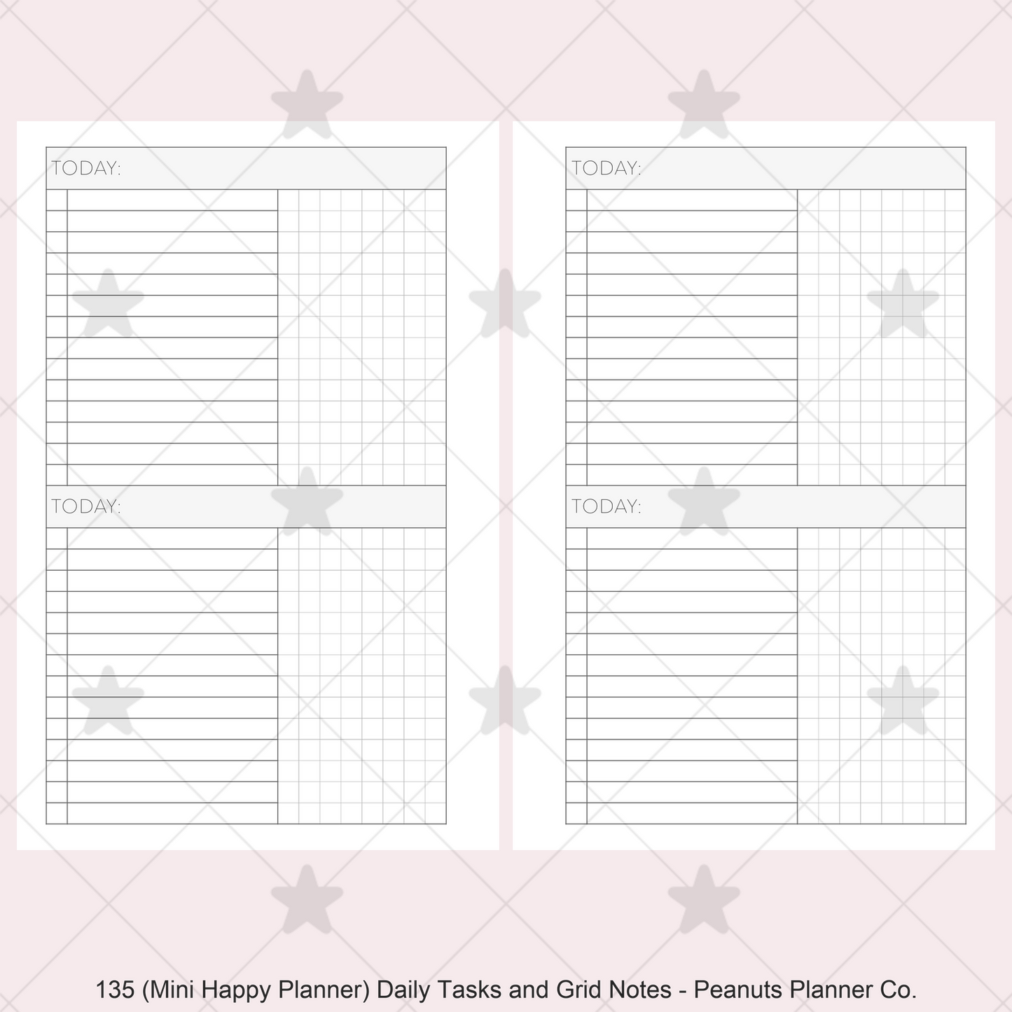 135: Daily Tasks & Grid Notes 2Do1P