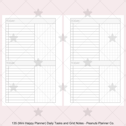 135: Daily Tasks & Grid Notes 2Do1P