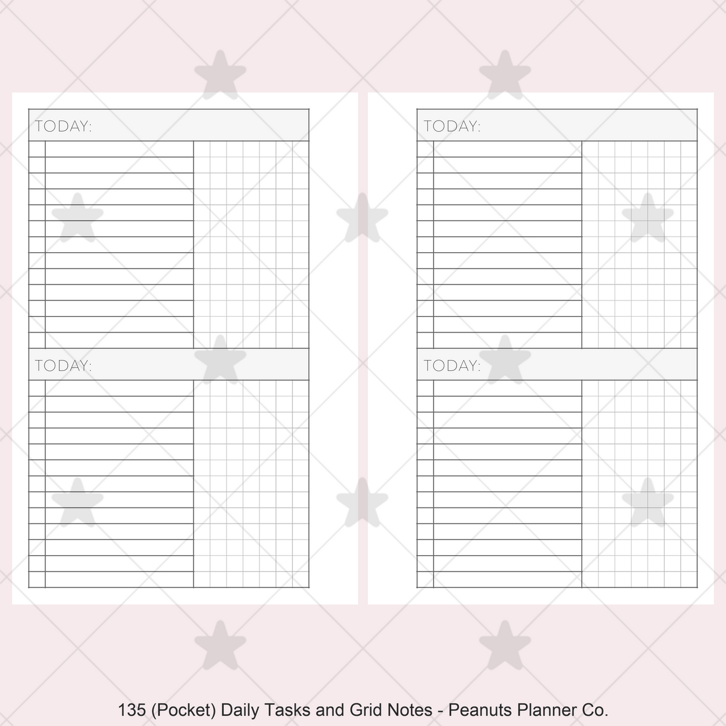 135: Daily Tasks & Grid Notes 2Do1P