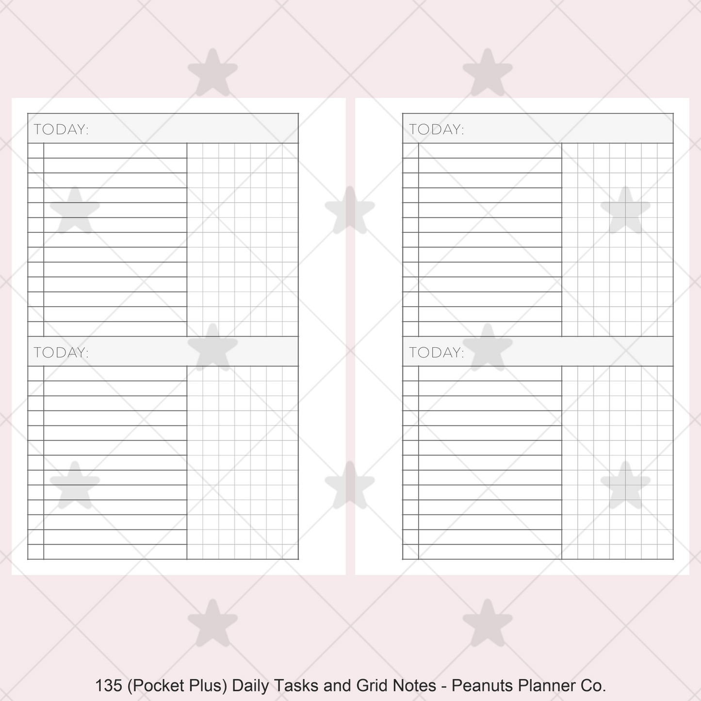 135: Daily Tasks & Grid Notes 2Do1P