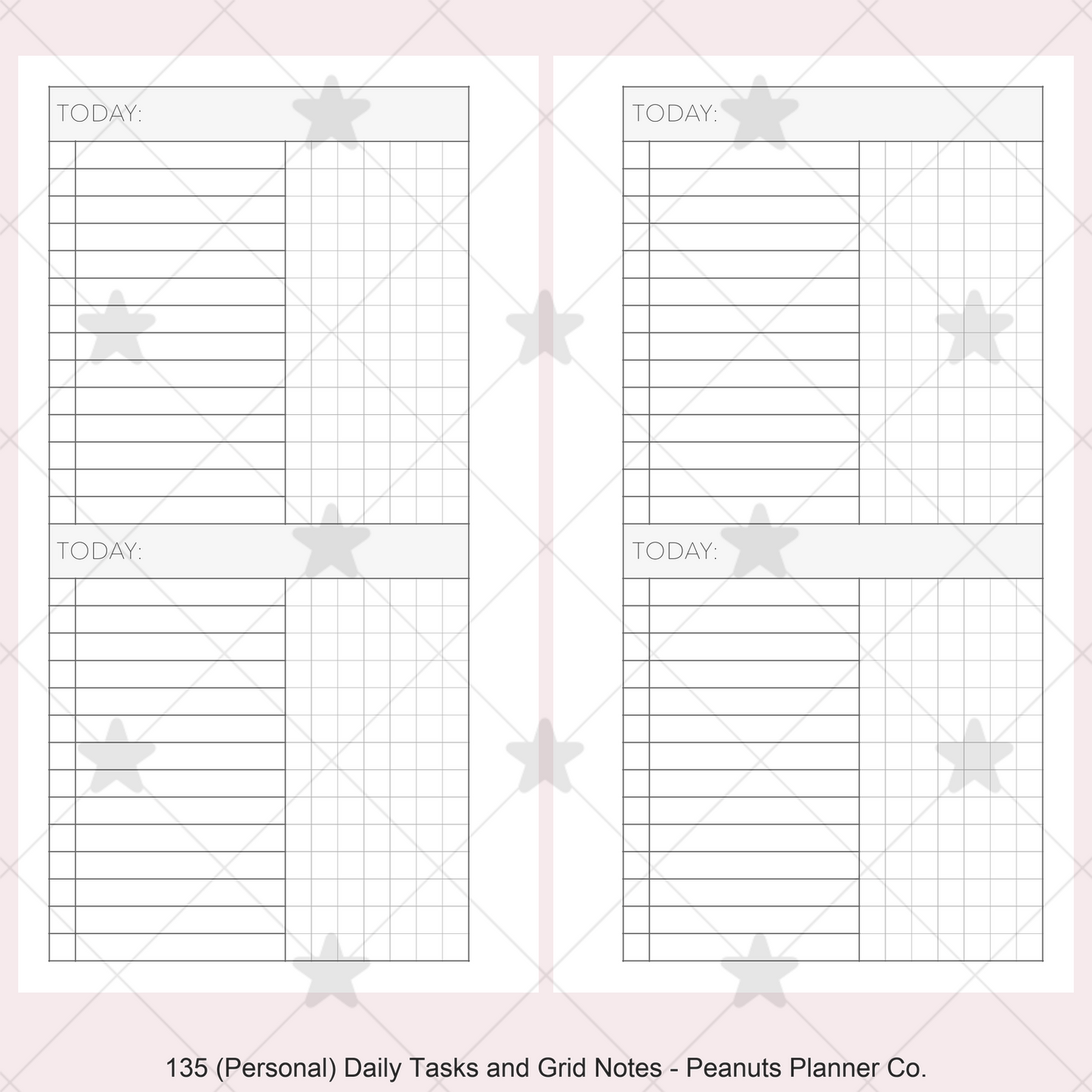 135: Daily Tasks & Grid Notes 2Do1P
