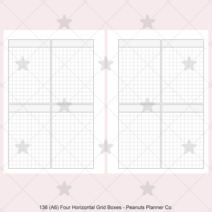 136: Four Vertical Grid Boxes