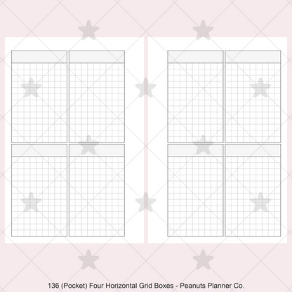 136: Four Vertical Grid Boxes