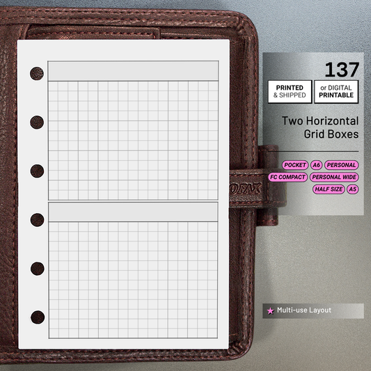 137: Two Horizontal Grid Boxes