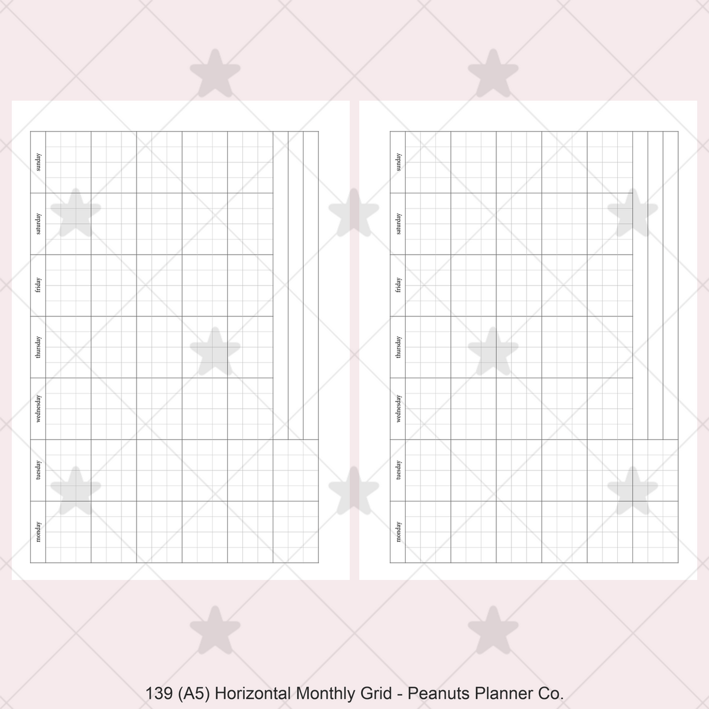 139: Horizontal Monthly Mo1P Grid