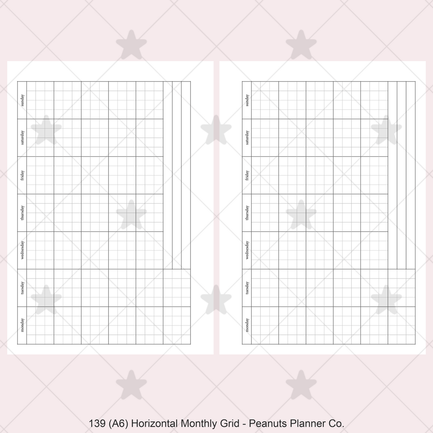 139: Horizontal Monthly Mo1P Grid