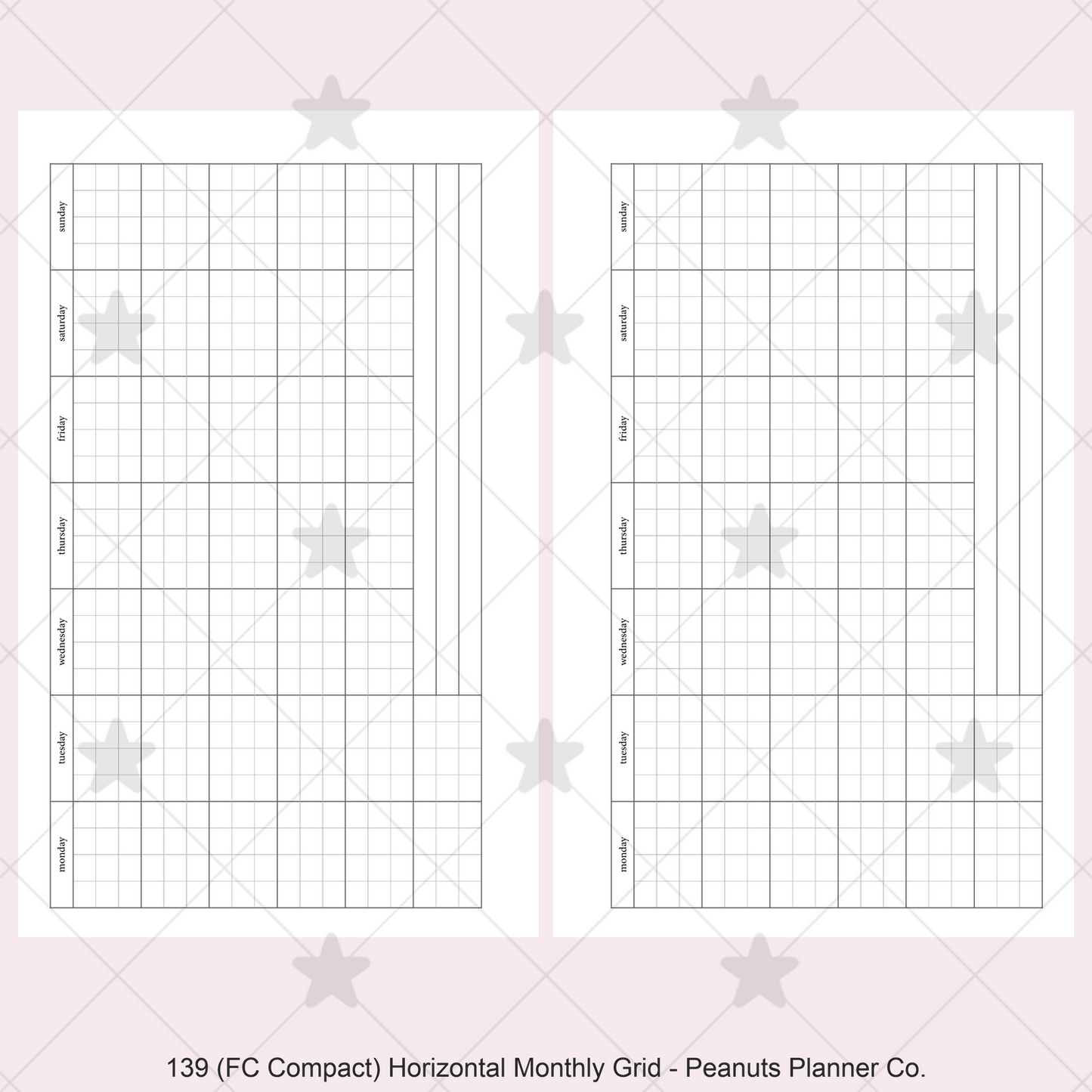 139: Horizontal Monthly Mo1P Grid