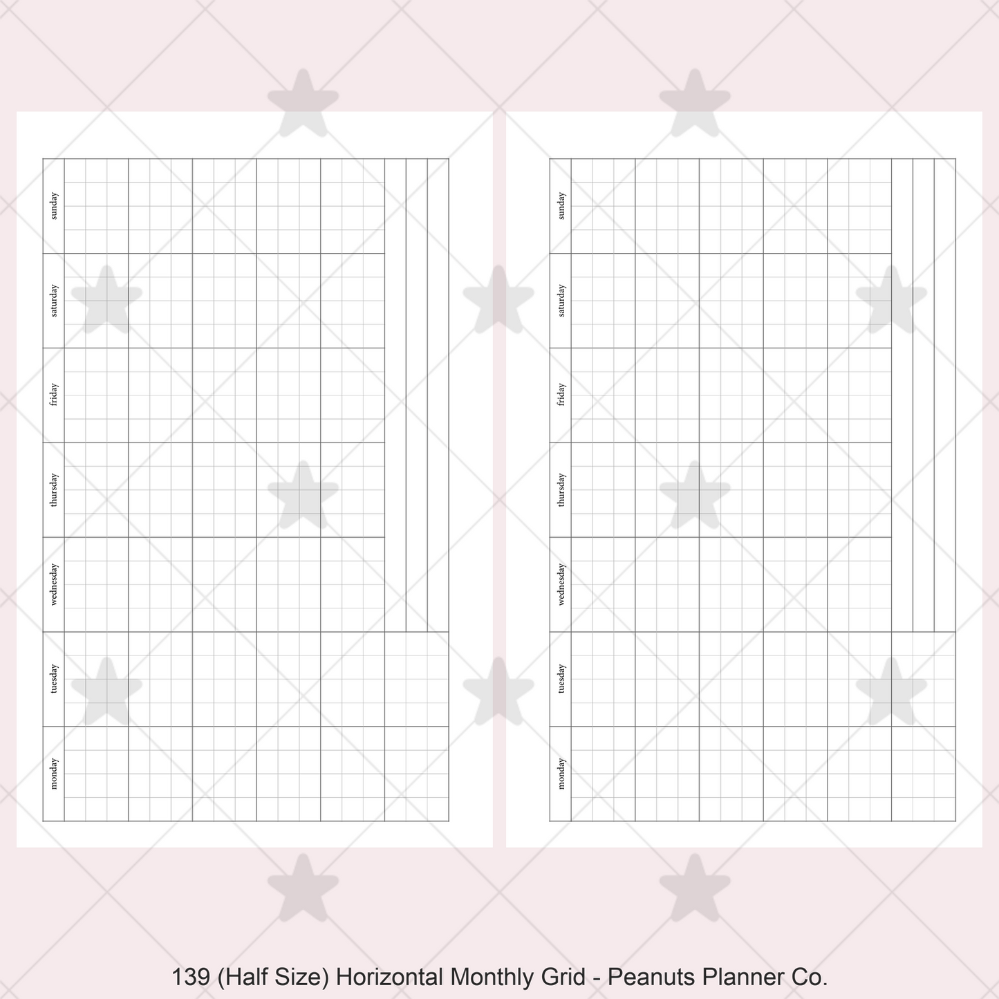 139: Horizontal Monthly Mo1P Grid