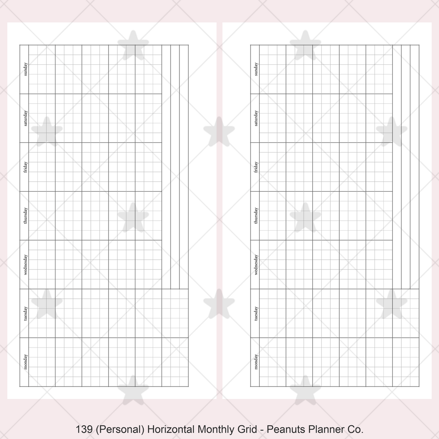 139: Horizontal Monthly Mo1P Grid