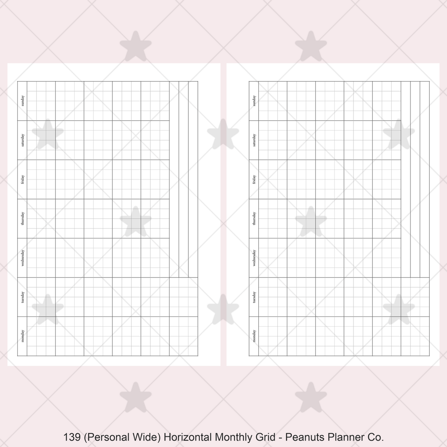 139: Horizontal Monthly Mo1P Grid
