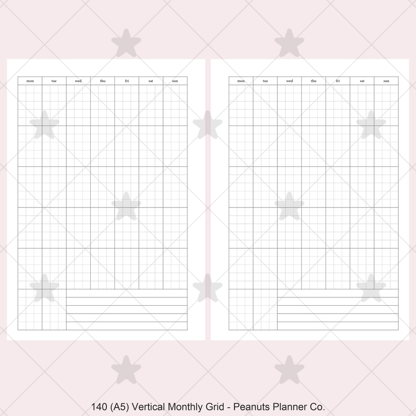 140: Vertical Monthly Mo1P Grid