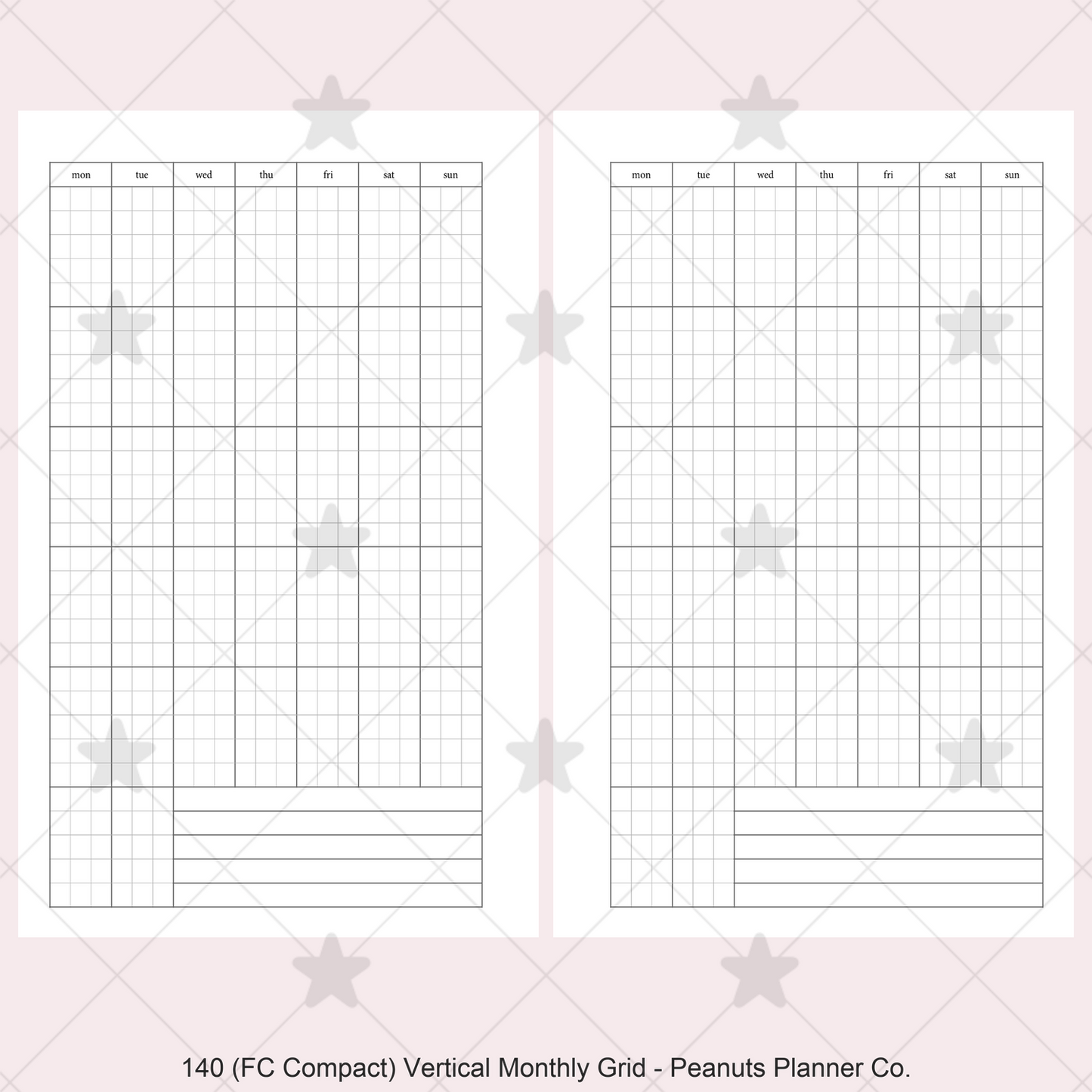 140: Vertical Monthly Mo1P Grid