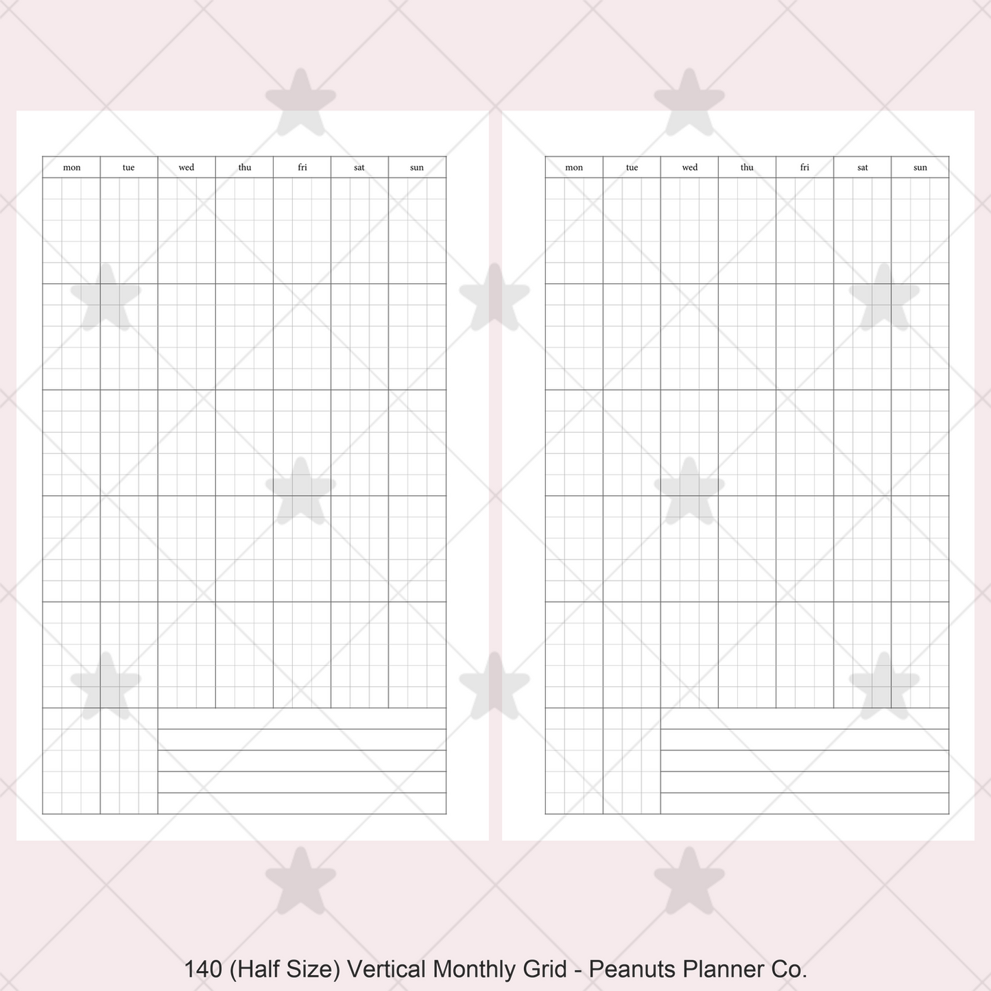 140: Vertical Monthly Mo1P Grid