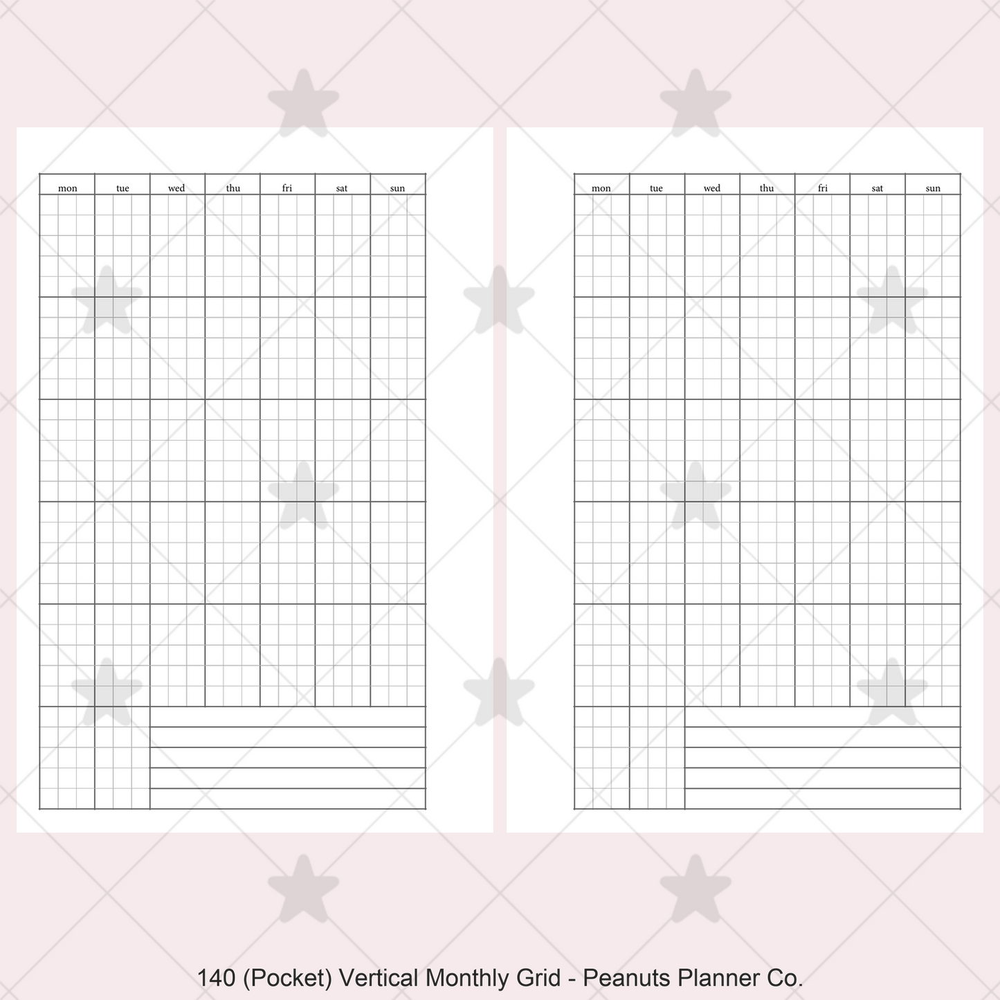 140: Vertical Monthly Mo1P Grid