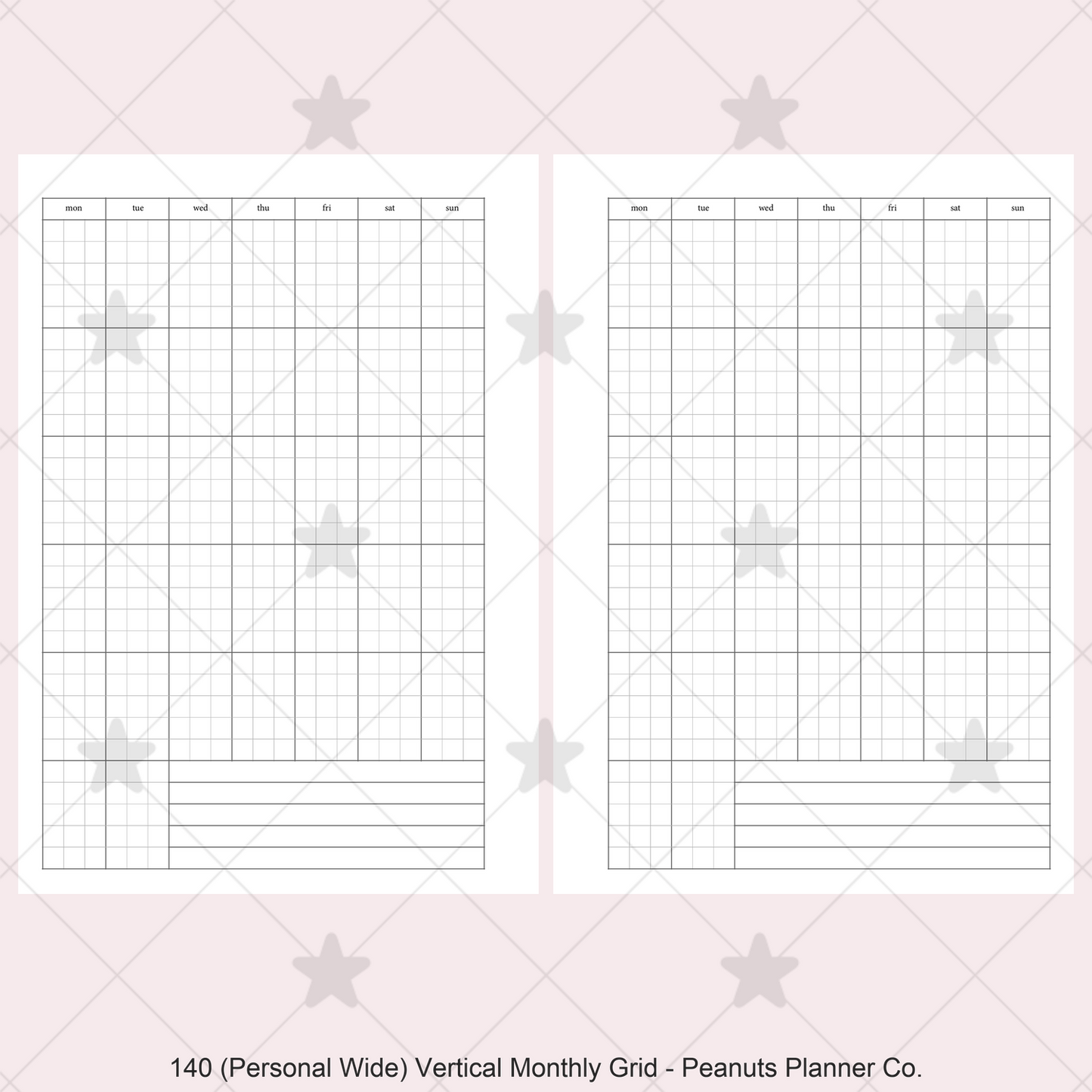 140: Vertical Monthly Mo1P Grid