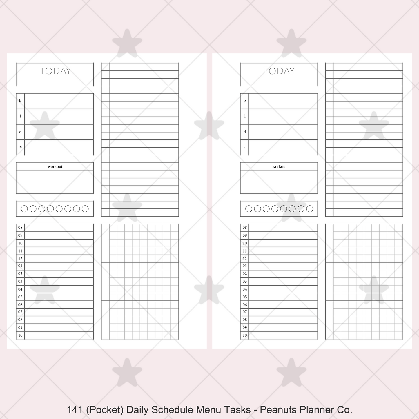 141: Daily Timed Schedule w/ Menu & Tasks