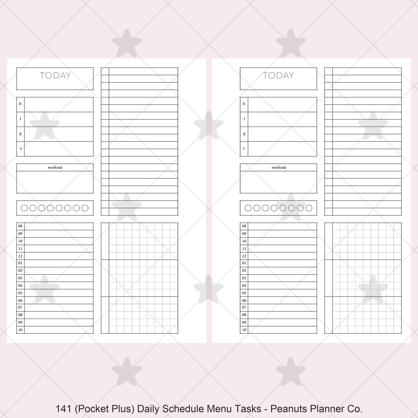 141: Daily Timed Schedule w/ Menu & Tasks