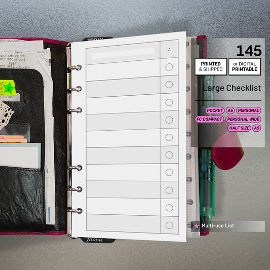 145: Large Checklist