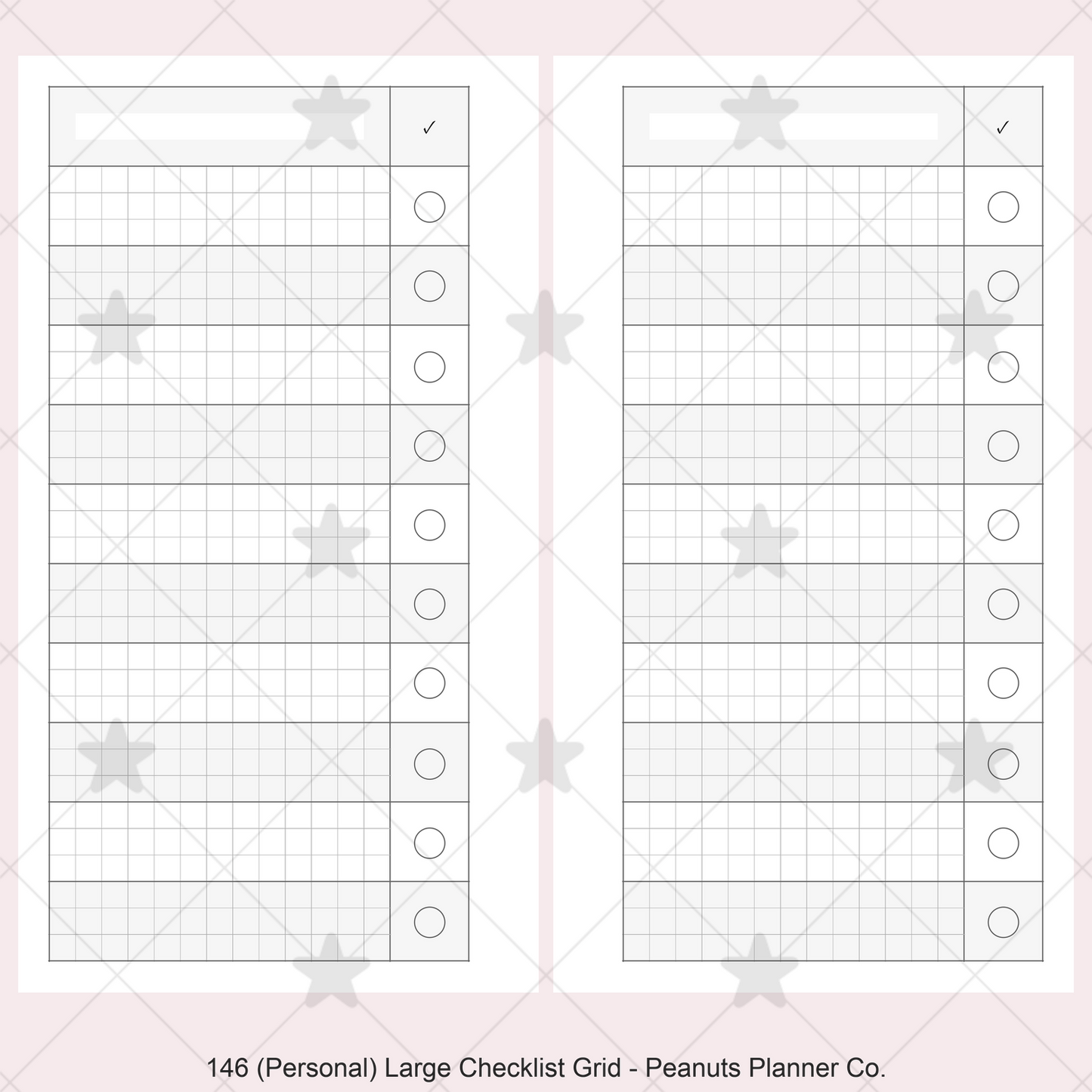 146: Large Checklist Grid