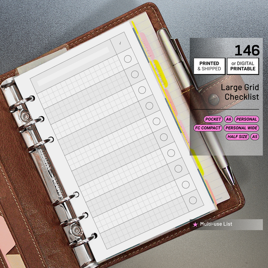 146: Large Checklist Grid