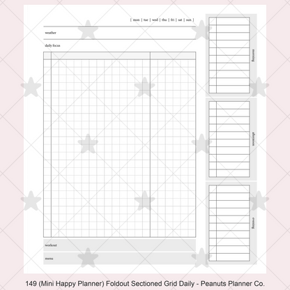 149: Foldout Grid Daily Morning Afternoon Evening Do1P