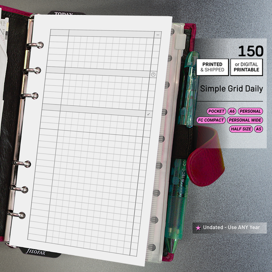 150: Simple Daily Grid w/ Appointments Notes Tasks Categories Do1P