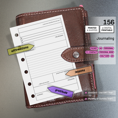 156: Journal LITE w/ Gratitude Daily Affirmation Do1P