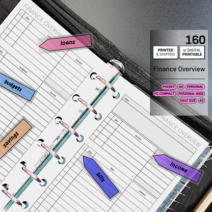 160: Finance Overview w/ Income Budget Loan Expenses Bills Savings Monthly