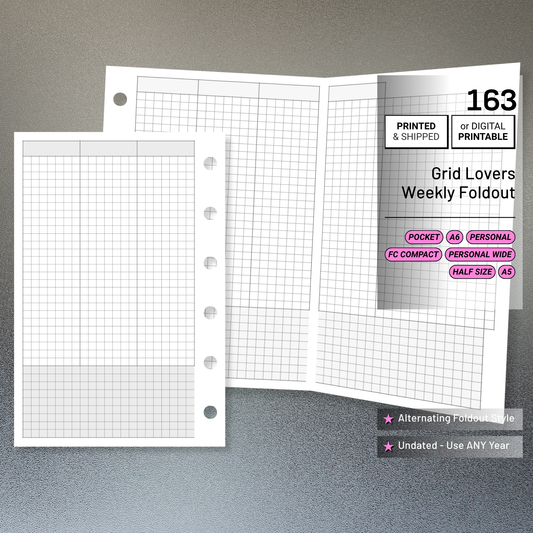 163: Grid Lovers Vertical Foldout Weekly Wo2P