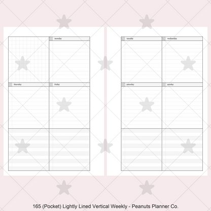 165: Lightly Lined Vertical Weekly Wo2P w/ Tasks & Notes