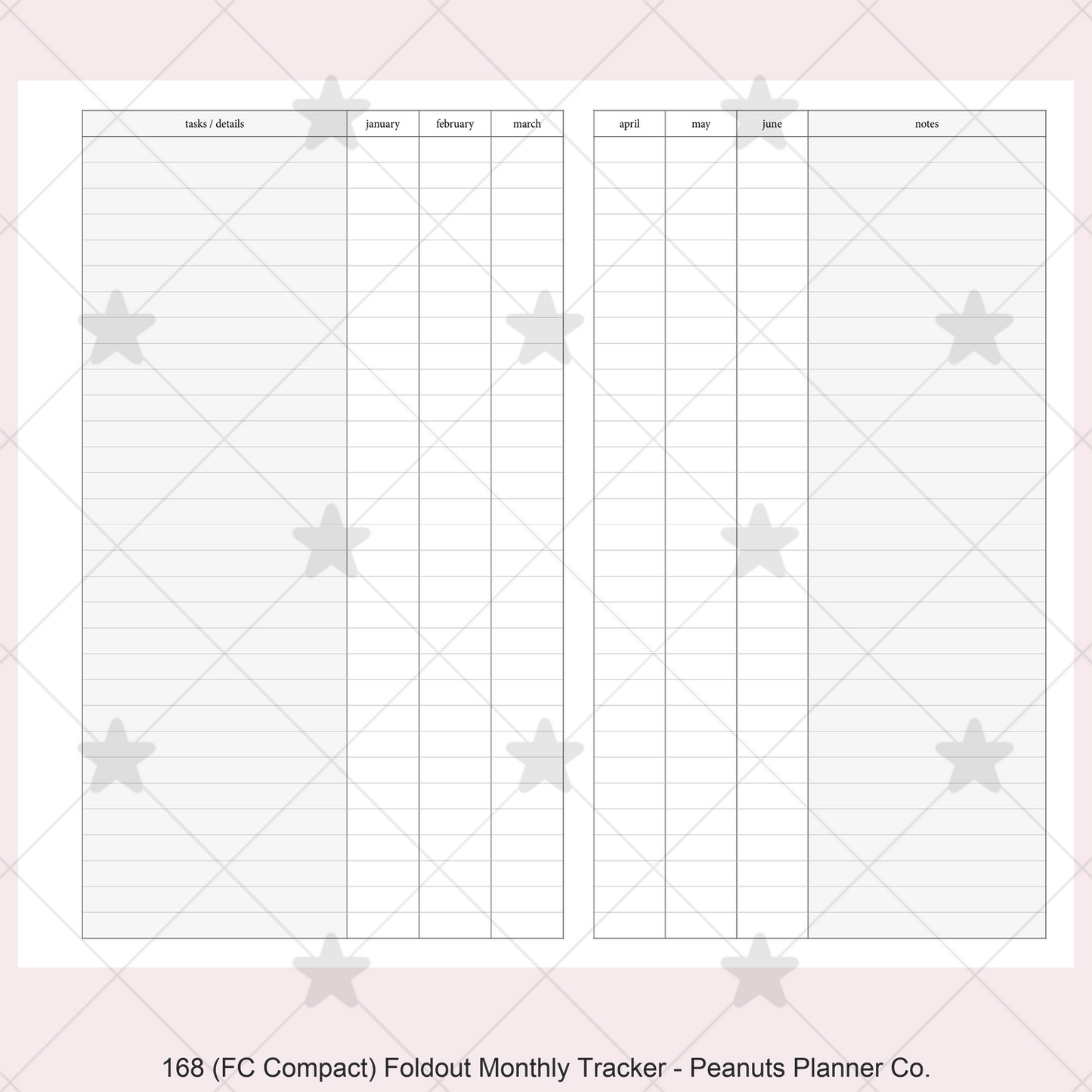 168: Foldout Monthly Tracker Habit Log