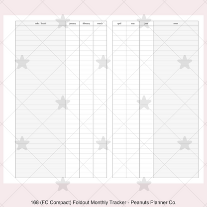 168: Foldout Monthly Tracker Habit Log