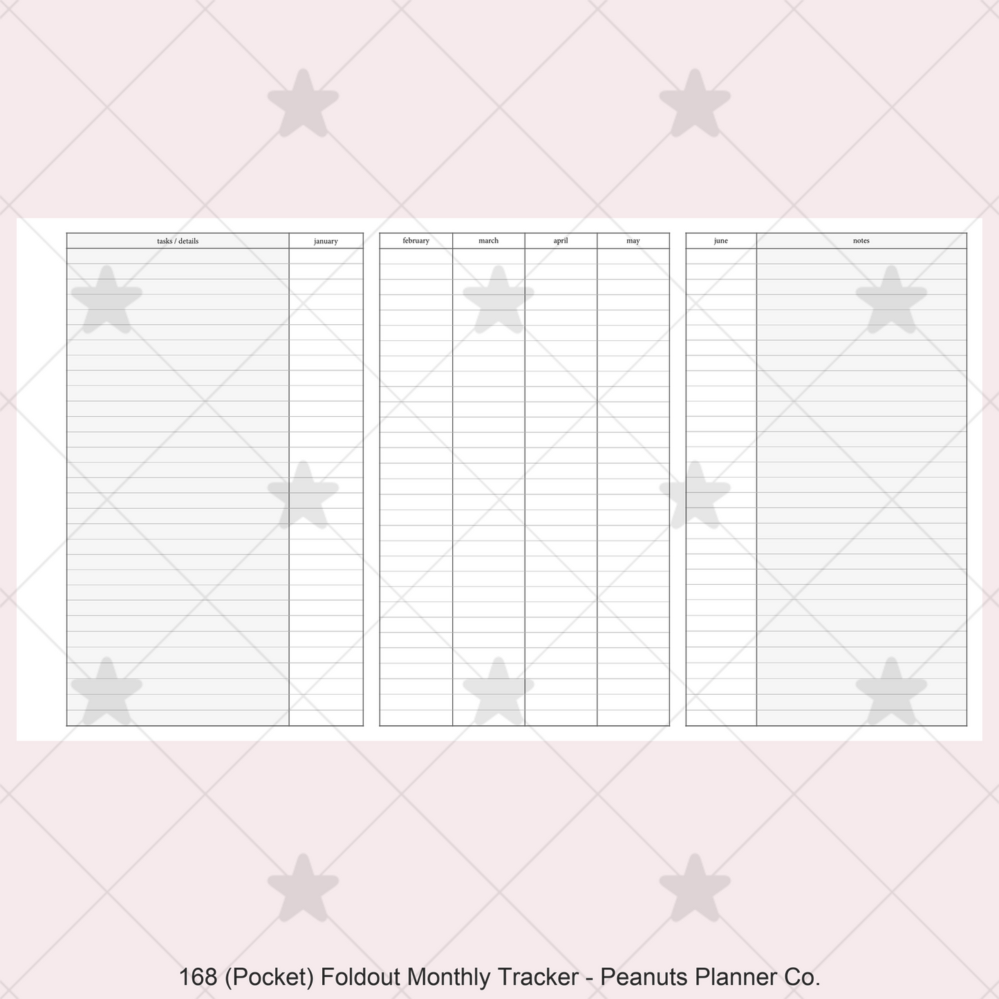 168: Foldout Monthly Tracker Habit Log