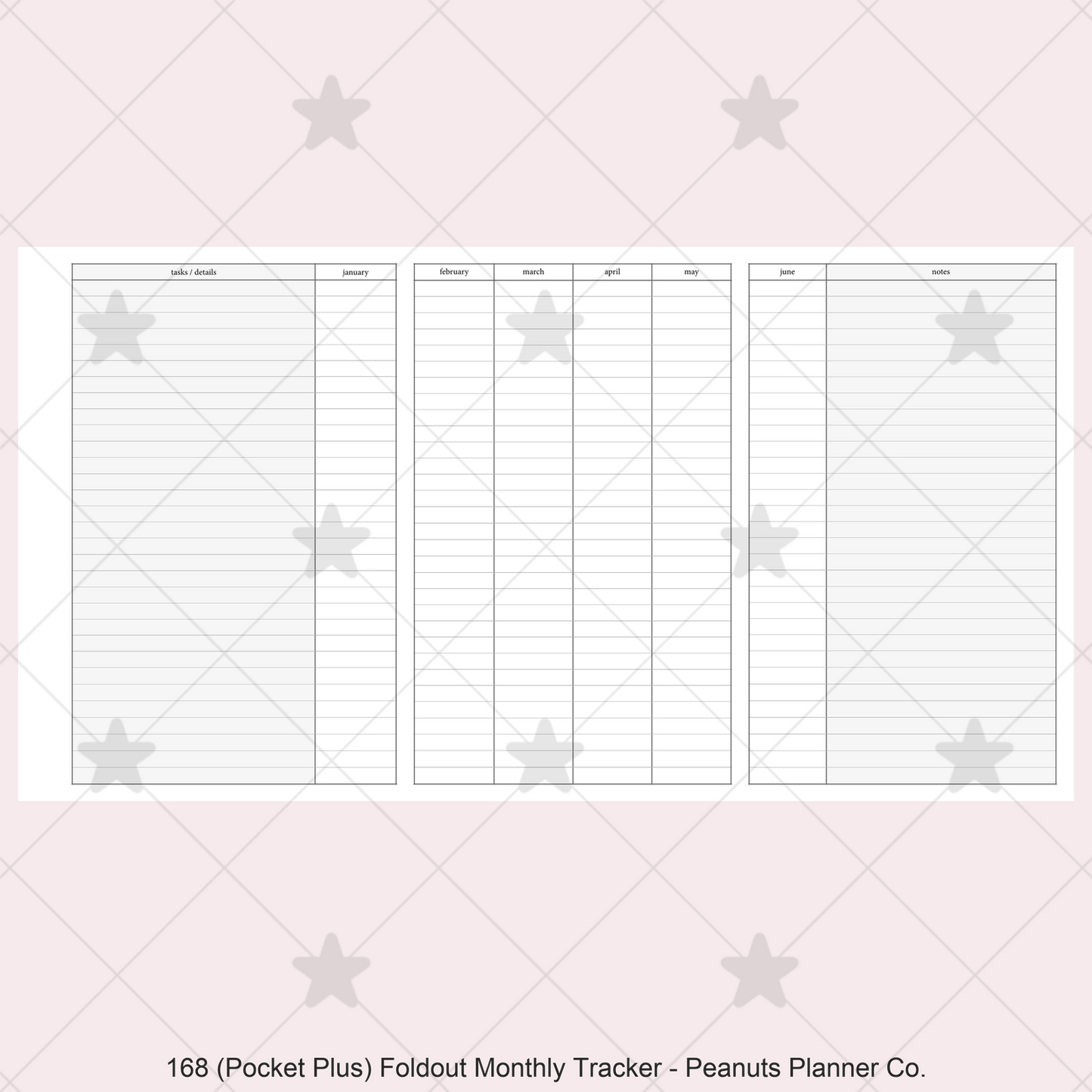168: Foldout Monthly Tracker Habit Log