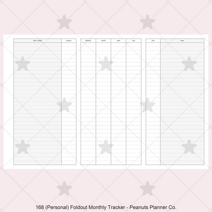168: Foldout Monthly Tracker Habit Log