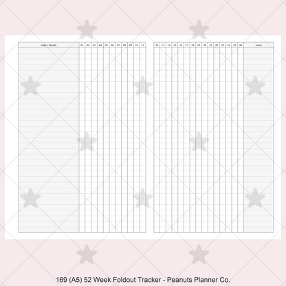 169: 52 Week Foldout Tracker Habit Log