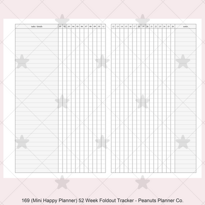 169: 52 Week Foldout Tracker Habit Log