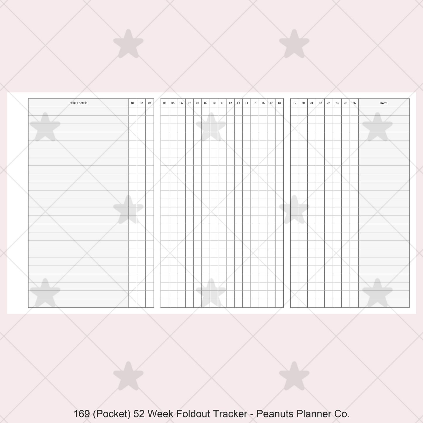 169: 52 Week Foldout Tracker Habit Log