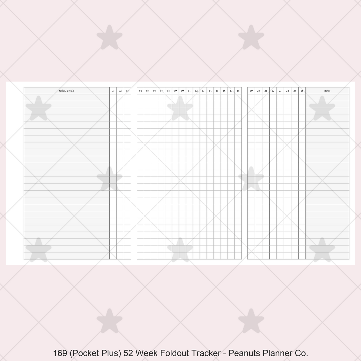 169: 52 Week Foldout Tracker Habit Log