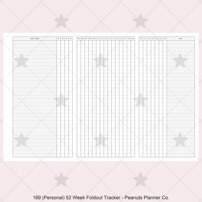 169: 52 Week Foldout Tracker Habit Log