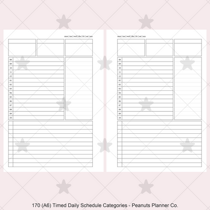 170: Timed Daily Schedule w/ Categories & Tasks Do1P