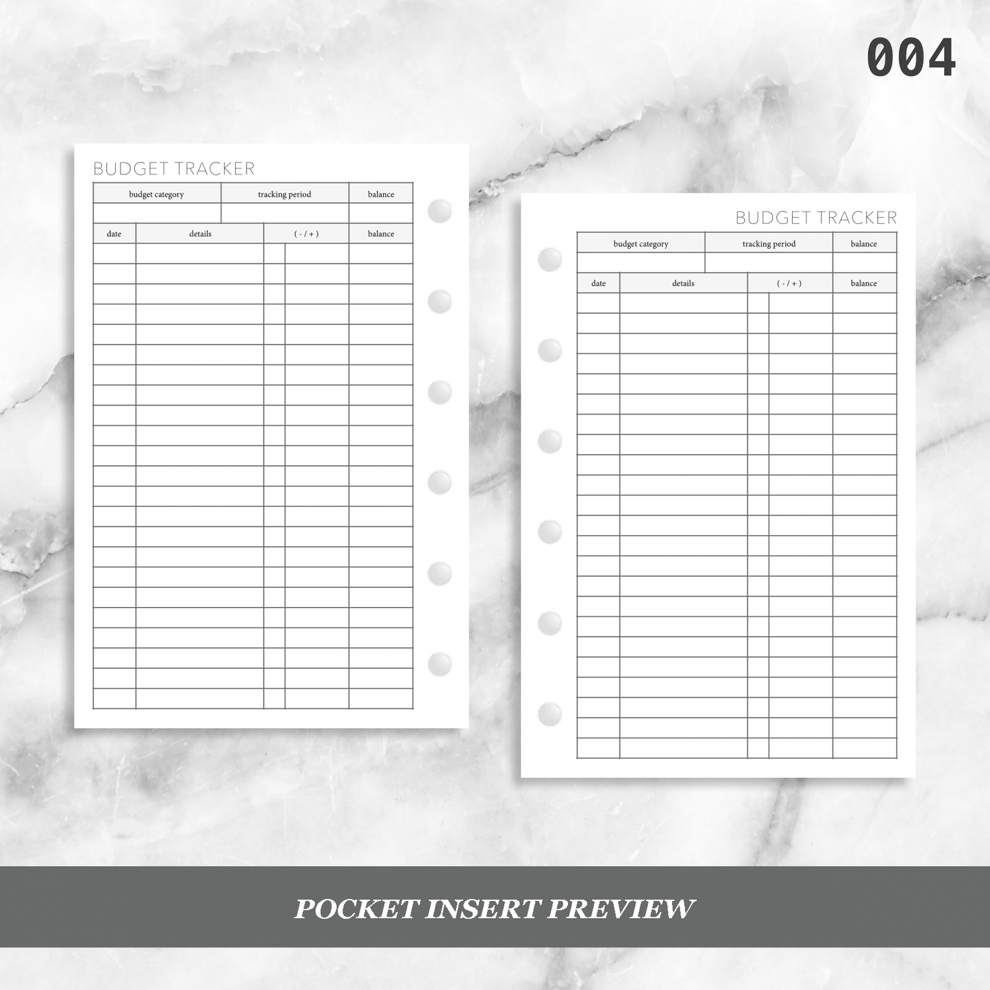 004: Budget Tracker 1PP