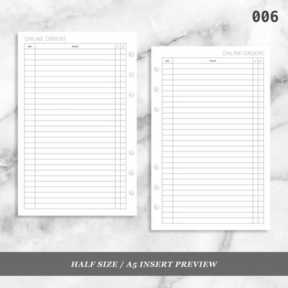 006: Online Orders Checkboxes