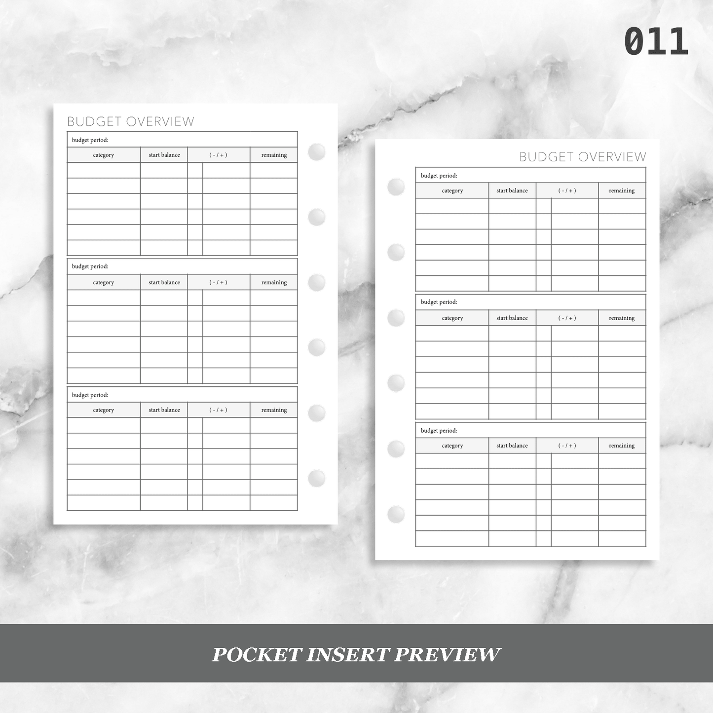 011: Budget Overview