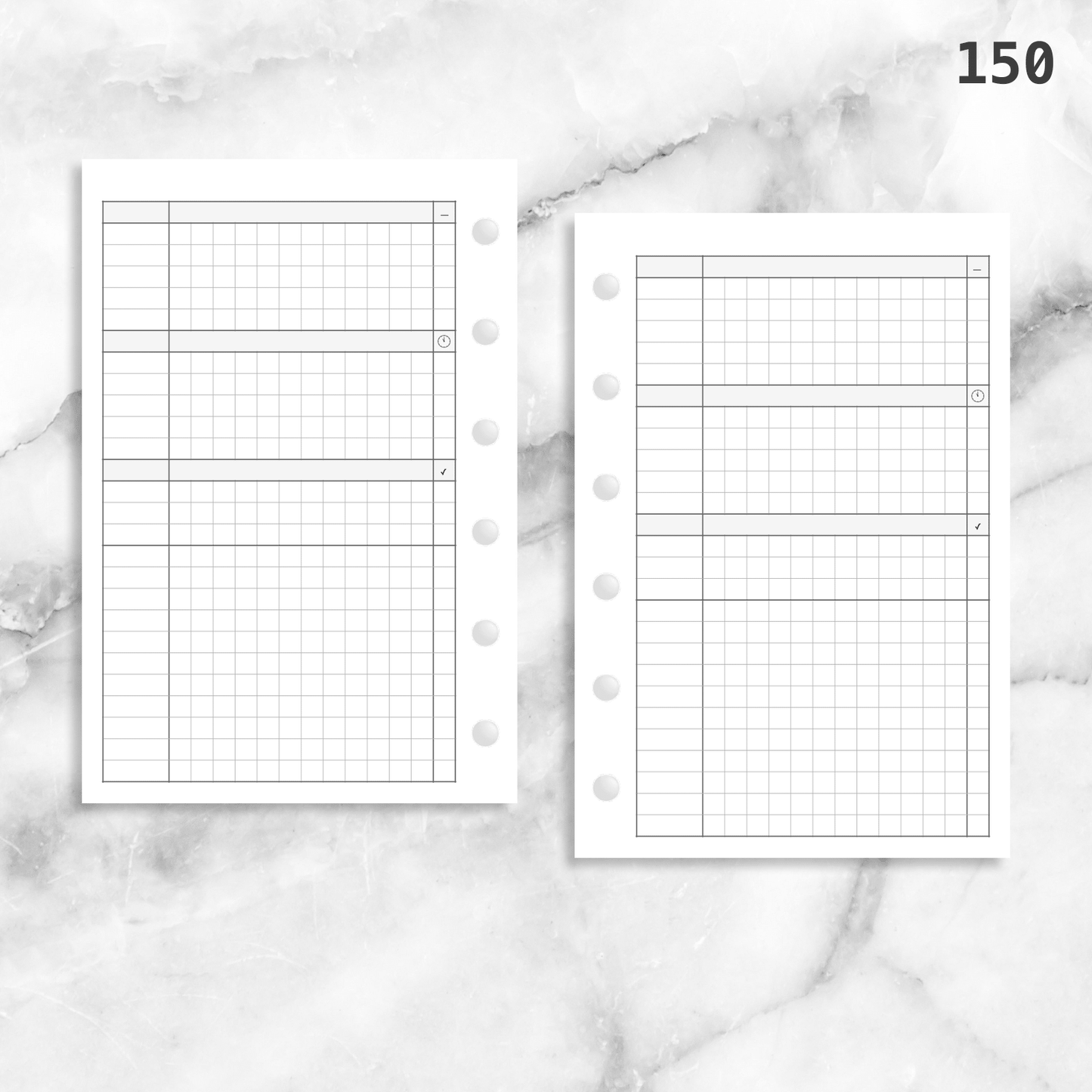 150: Simple Daily Grid w/ Appointments Notes Tasks Categories Do1P