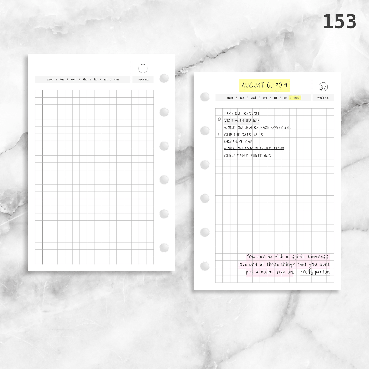153: Fauxbonichi Inspired Grid Daily Do1P