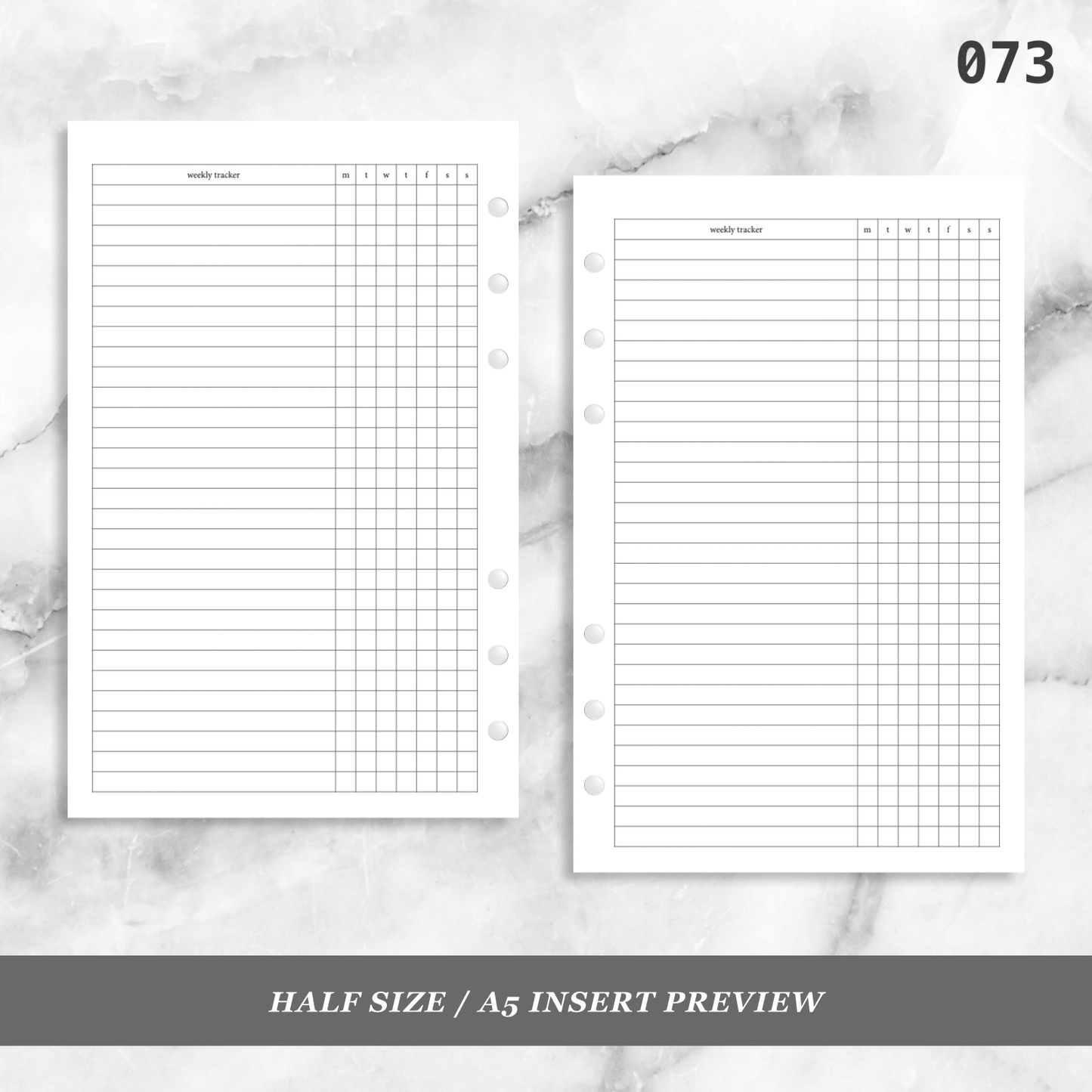 073: Weekly Daily Habit Tracker 1PP