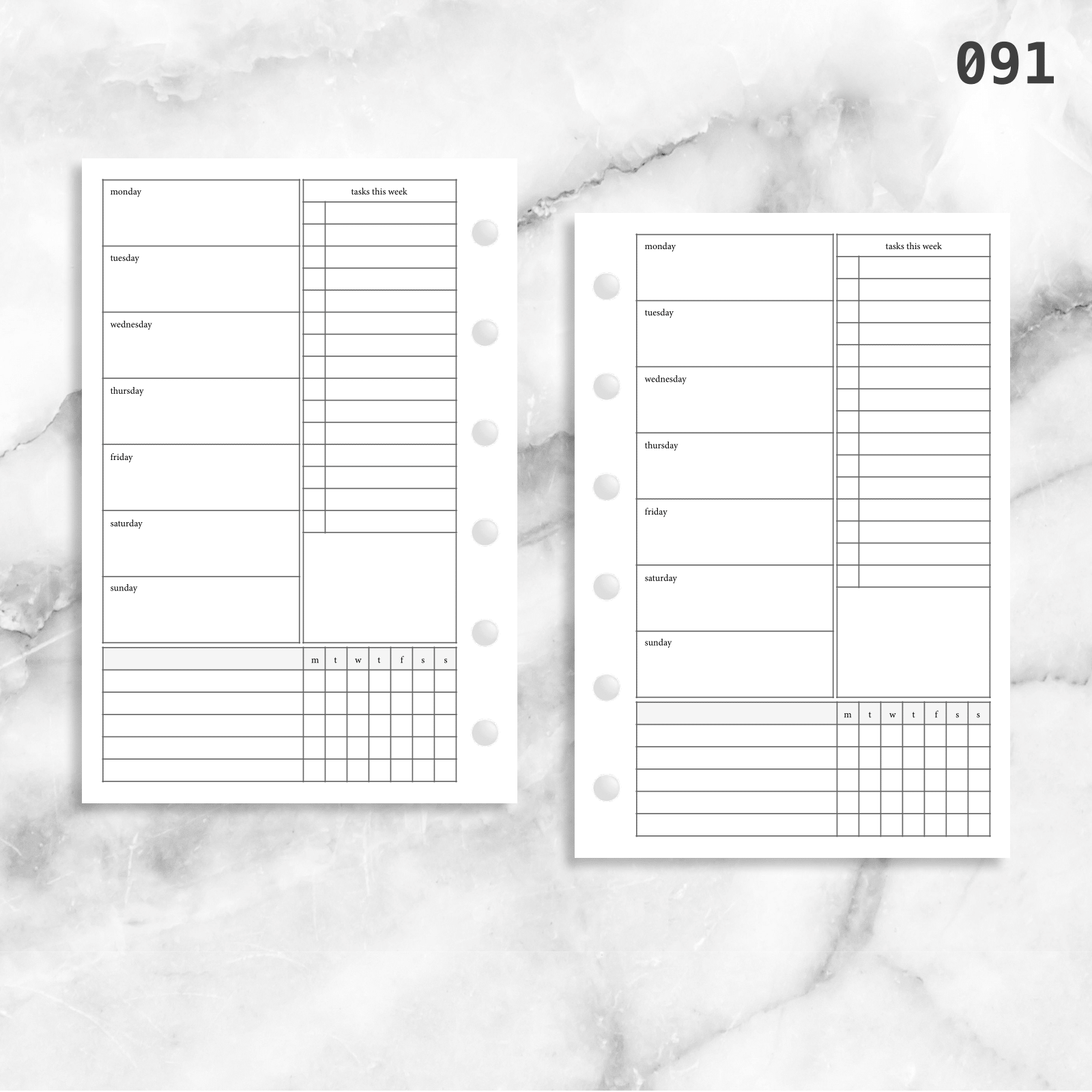 A6 Planner Inserts, A6 Inserts, A6 Daily Insert Printable, Daily